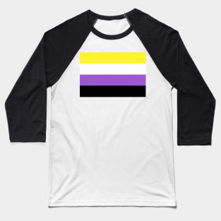 Non-Binary Pride Flag Baseball T-Shirt